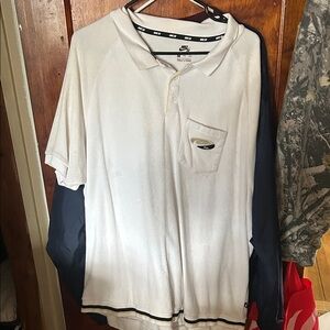 Nike SB White Men's Polo with Pocket